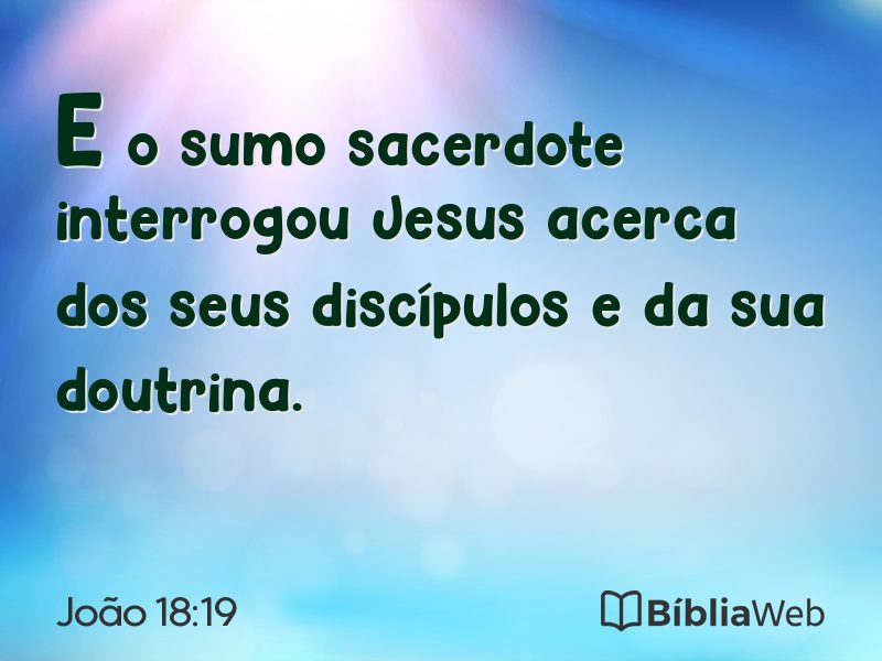 João 18:19 em imagem para compartilhar