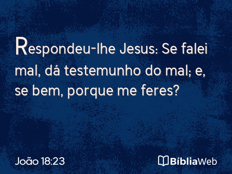 João 18:23 em imagem para compartilhar