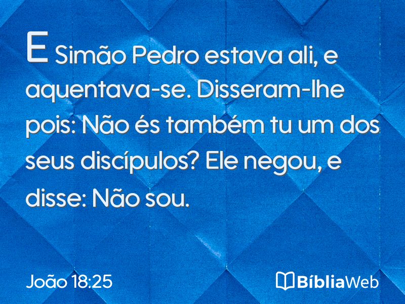João 18:25 em imagem para compartilhar