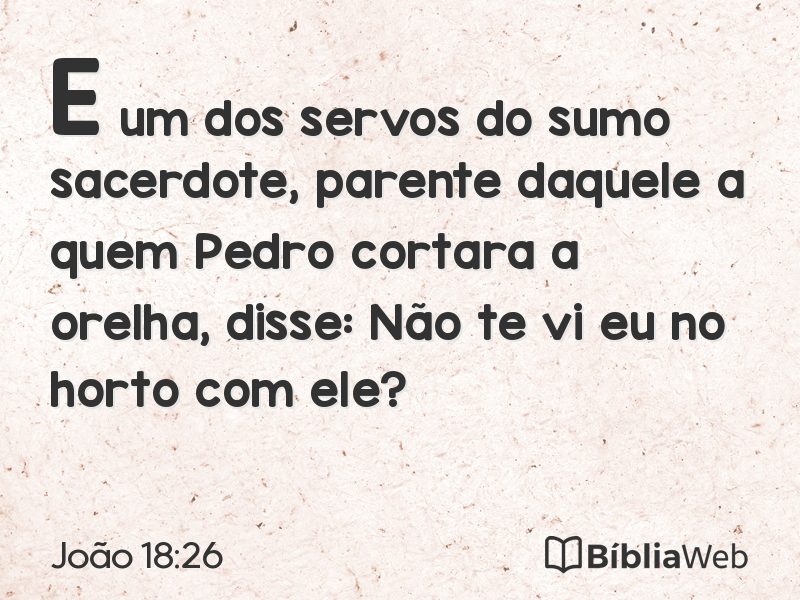 João 18:26 em imagem para compartilhar