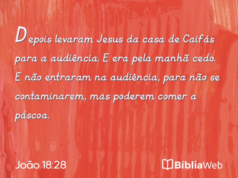 João 18:28 em imagem para compartilhar