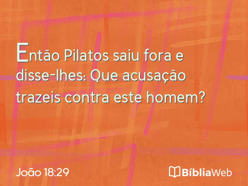 João 18:29 em imagem para compartilhar