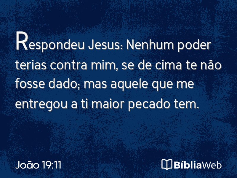 João 19:11 em imagem para compartilhar
