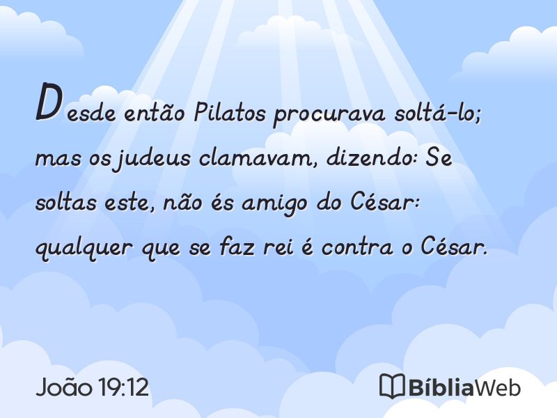 João 19:12 em imagem para compartilhar