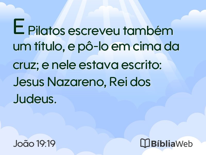 João 19:19 em imagem para compartilhar