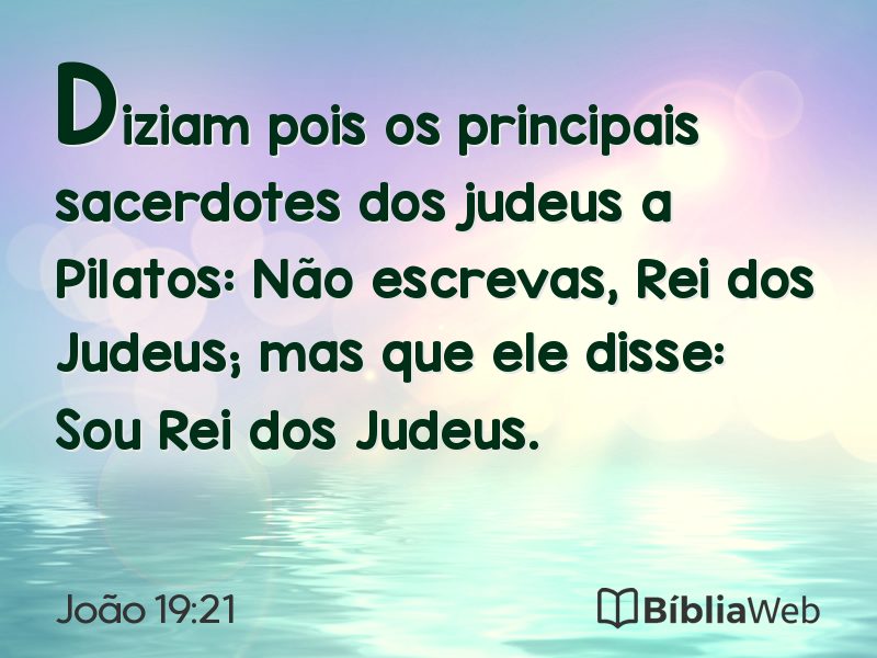 João 19:21 em imagem para compartilhar