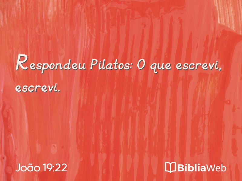 João 19:22 em imagem para compartilhar
