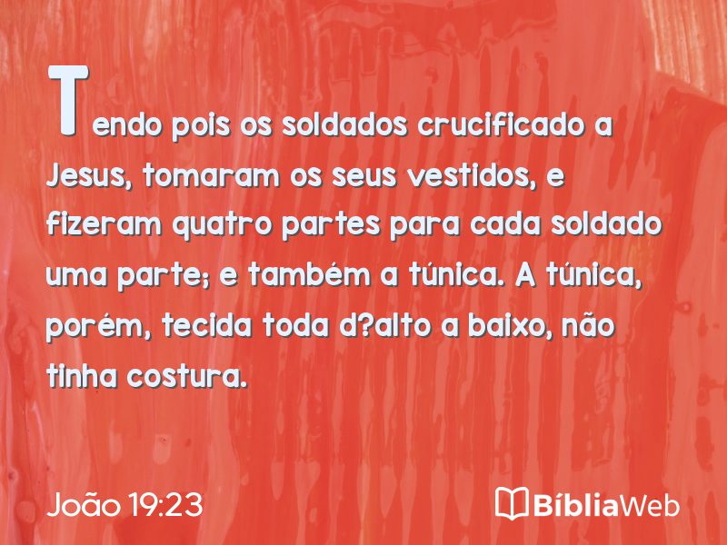 João 19:23 em imagem para compartilhar