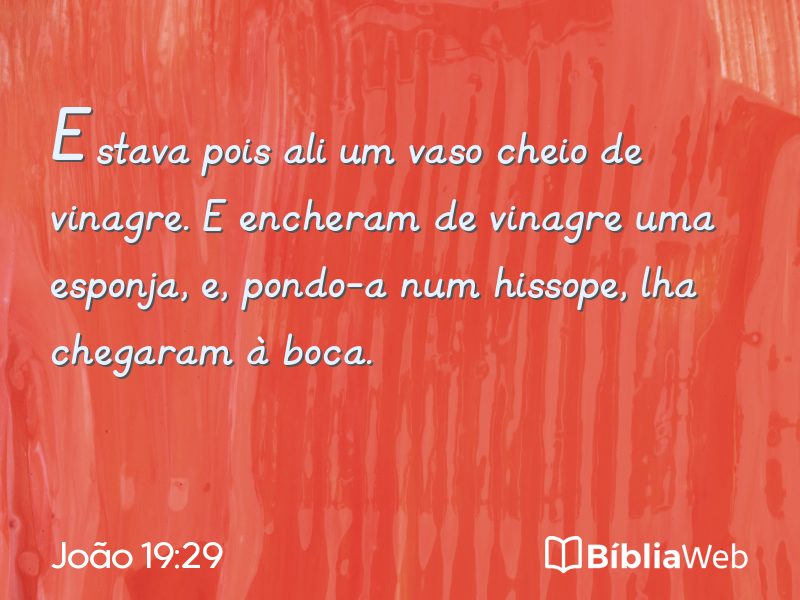 João 19:29 em imagem para compartilhar