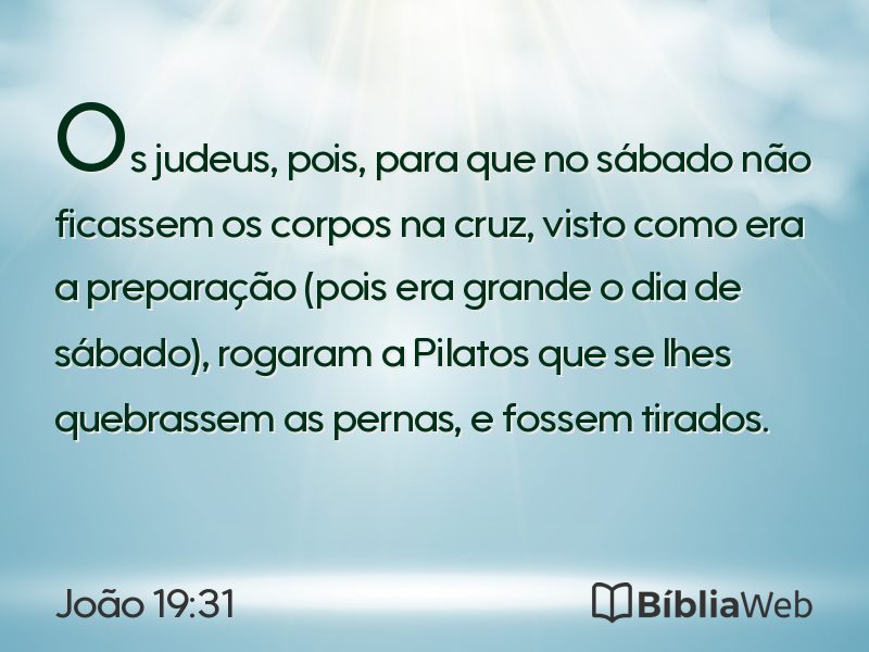 João 19:31 em imagem para compartilhar