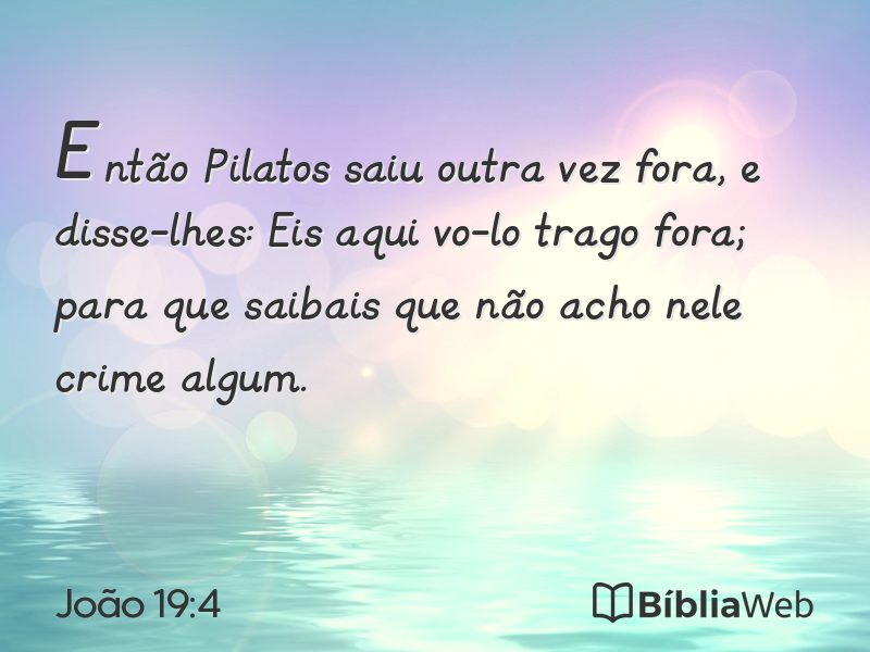 João 19:4 em imagem para compartilhar
