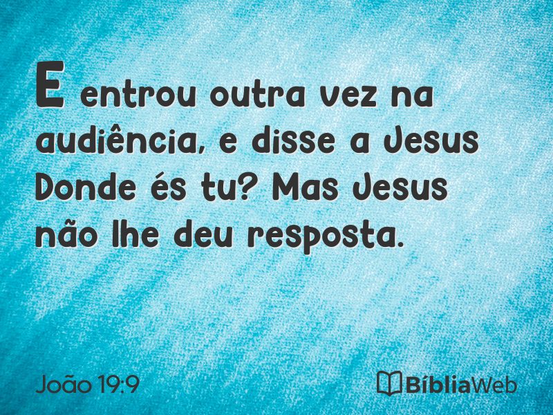 João 19:9 em imagem para compartilhar