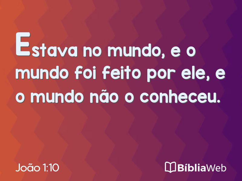 João 1:10 em imagem para compartilhar