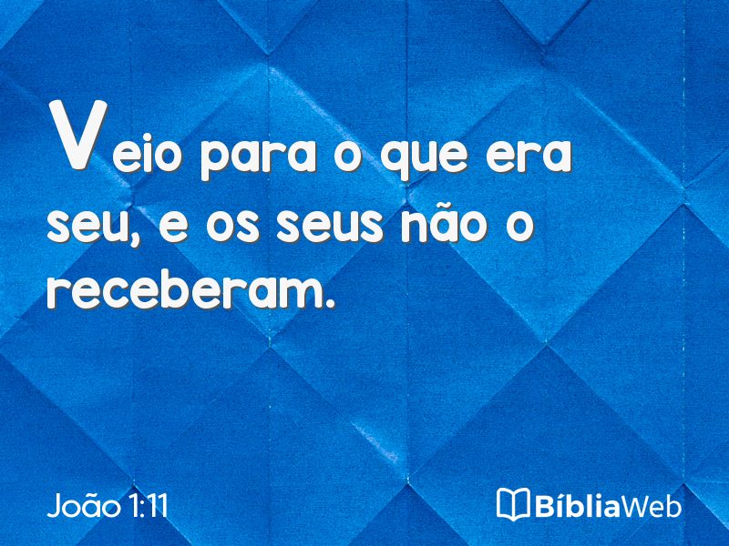 João 1:11 em imagem para compartilhar