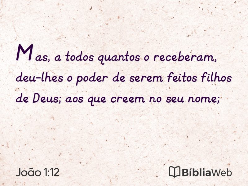 João 1:12 em imagem para compartilhar