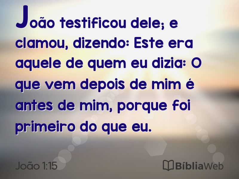 João 1:15 em imagem para compartilhar