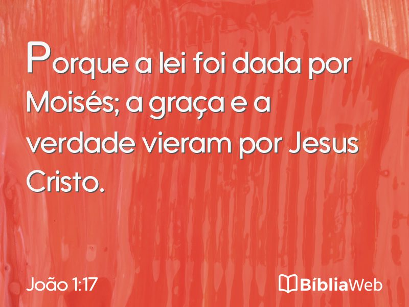 João 1:17 em imagem para compartilhar