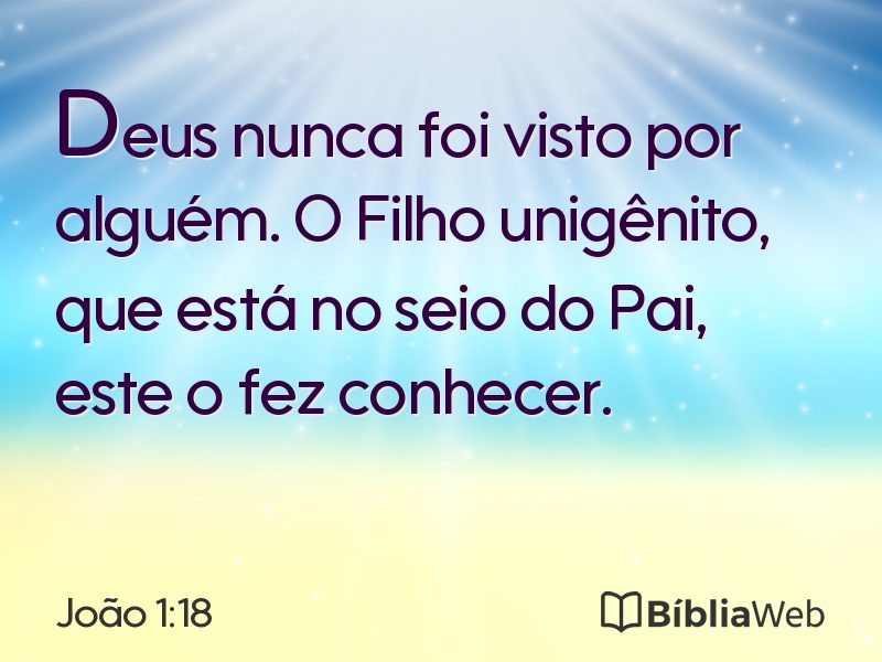 João 1:18 em imagem para compartilhar