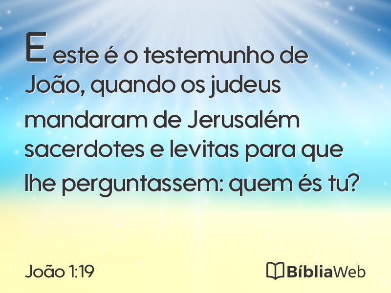 João 1:19 em imagem para compartilhar