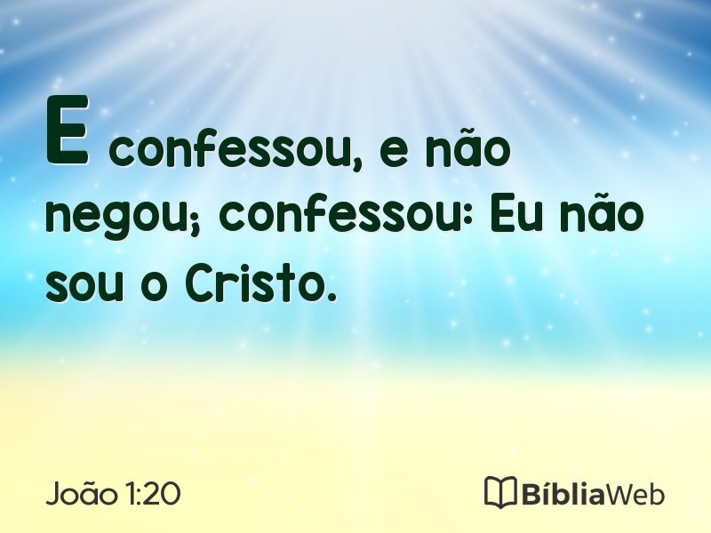 João 1:20 em imagem para compartilhar