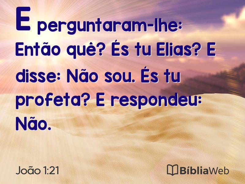 João 1:21 em imagem para compartilhar