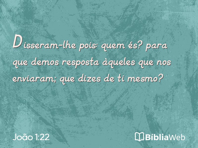 João 1:22 em imagem para compartilhar
