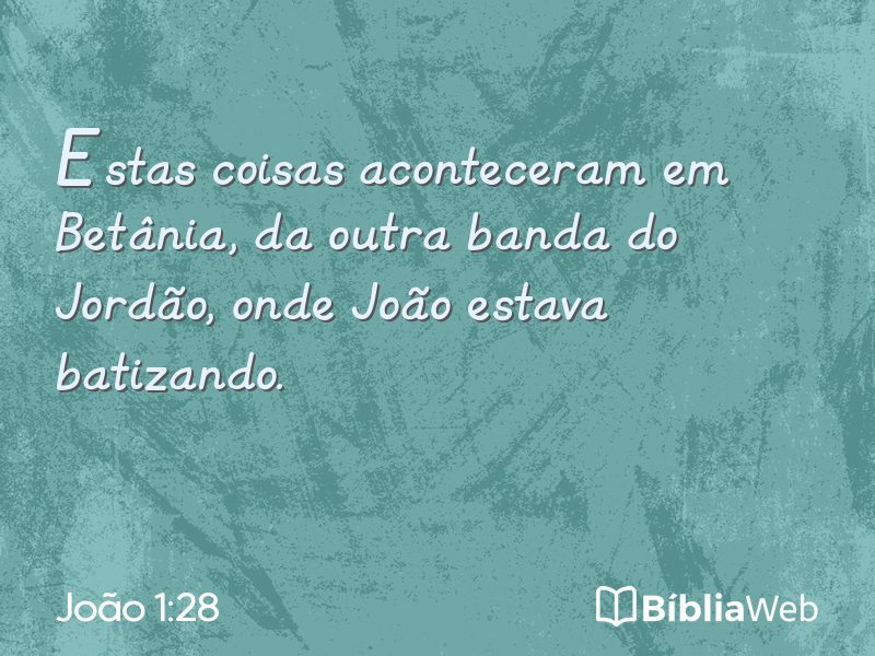 João 1:28 em imagem para compartilhar
