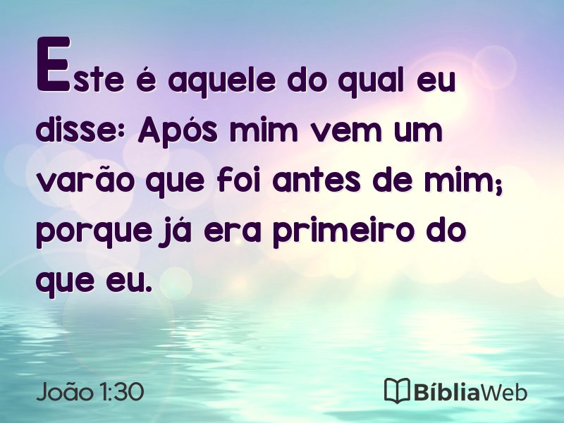João 1:30 em imagem para compartilhar