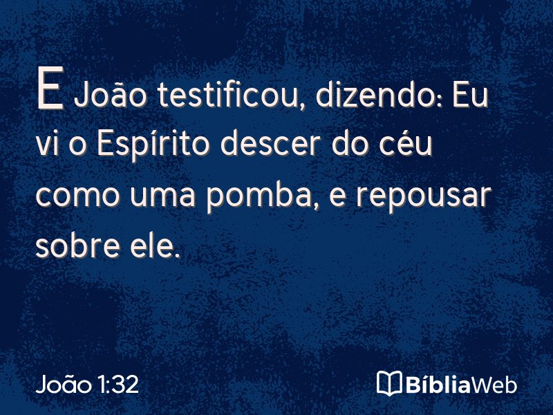 João 1:32 em imagem para compartilhar