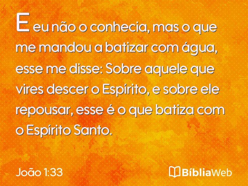 João 1:33 em imagem para compartilhar