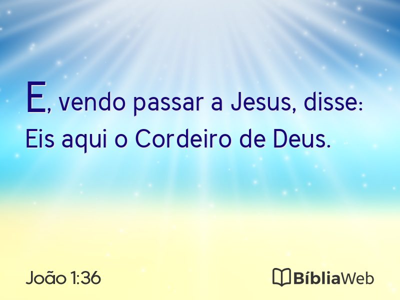 João 1:36 em imagem para compartilhar