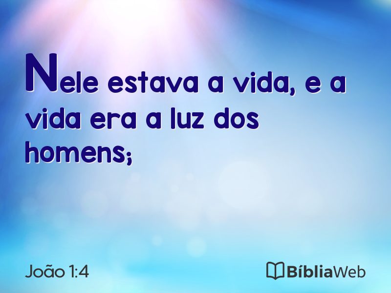 João 1:4 em imagem para compartilhar