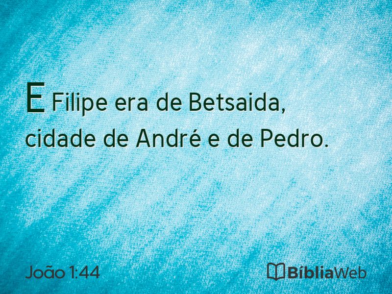 João 1:44 em imagem para compartilhar