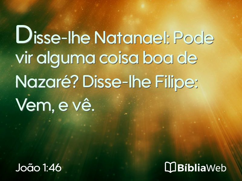 João 1:46 em imagem para compartilhar