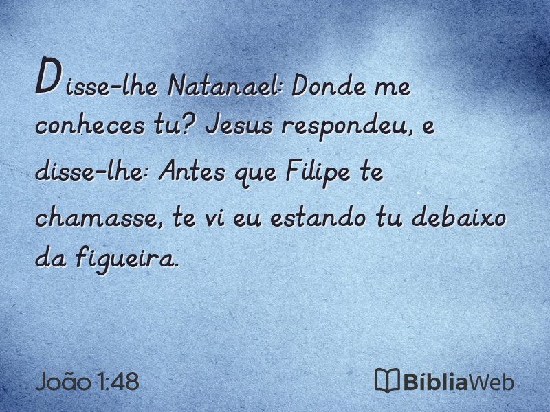 João 1:48 em imagem para compartilhar
