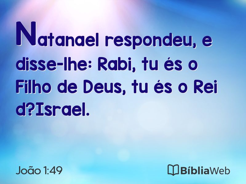 João 1:49 em imagem para compartilhar