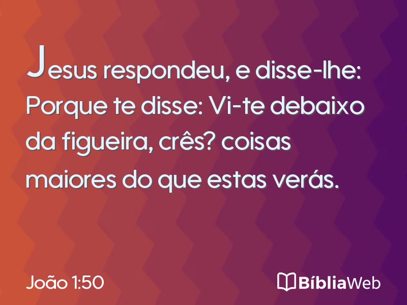 João 1:50 em imagem para compartilhar