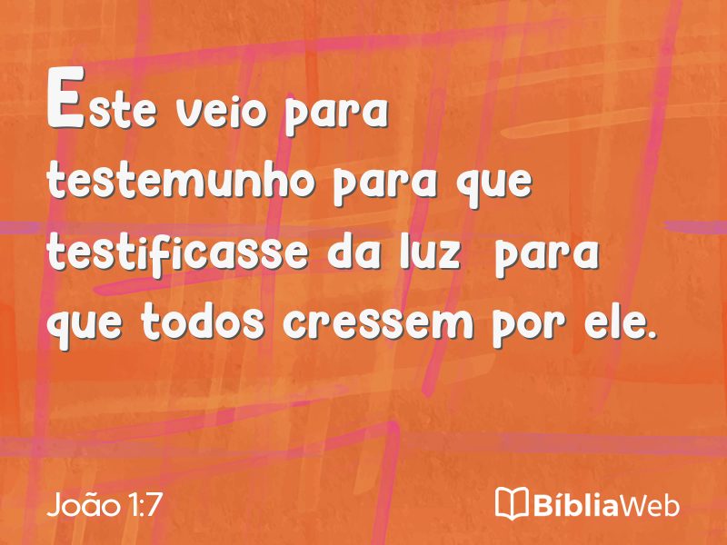 João 1:7 em imagem para compartilhar