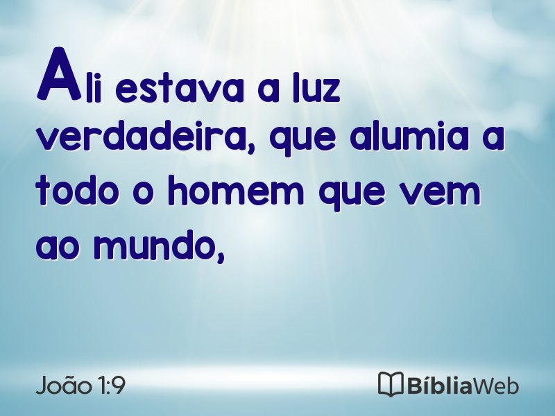 João 1:9 em imagem para compartilhar