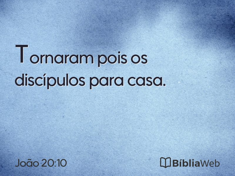 João 20:10 em imagem para compartilhar