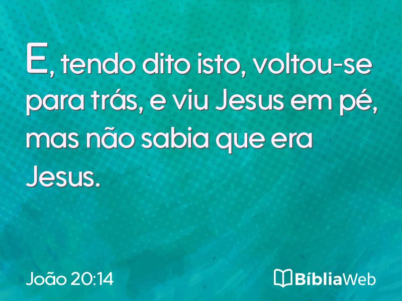 João 20:14 em imagem para compartilhar