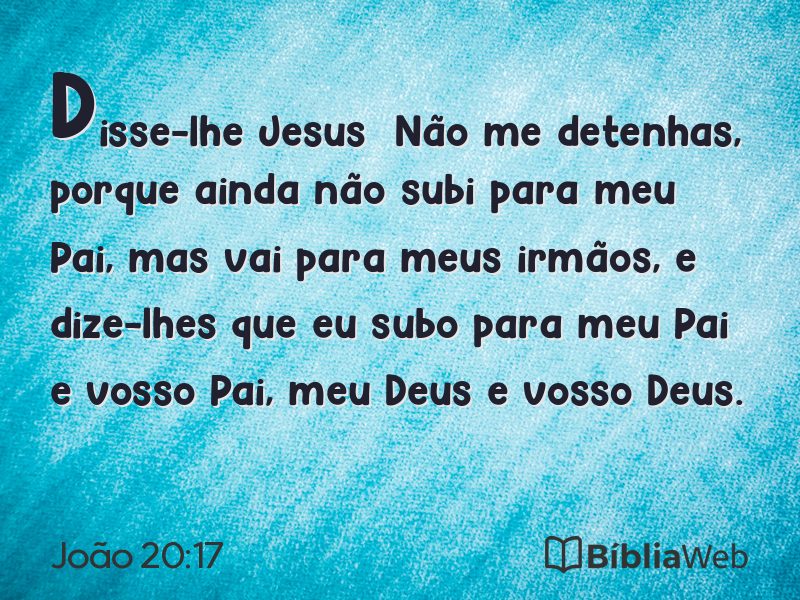 João 20:17 em imagem para compartilhar