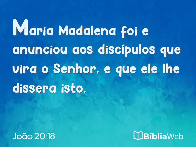 João 20:18 em imagem para compartilhar