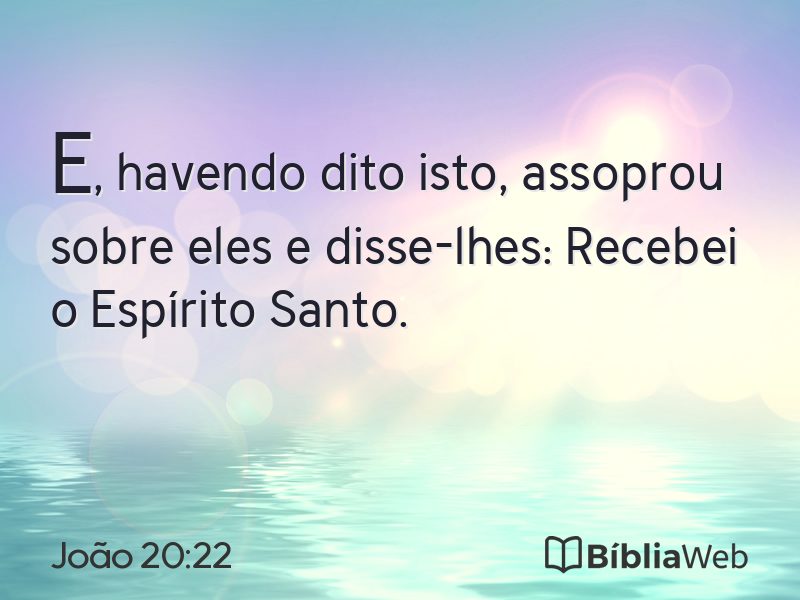 João 20:22 em imagem para compartilhar