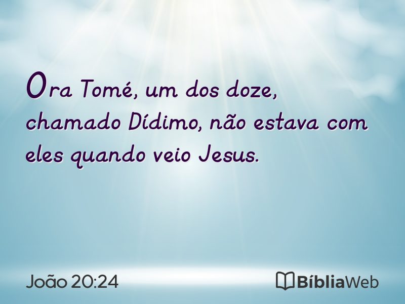 João 20:24 em imagem para compartilhar