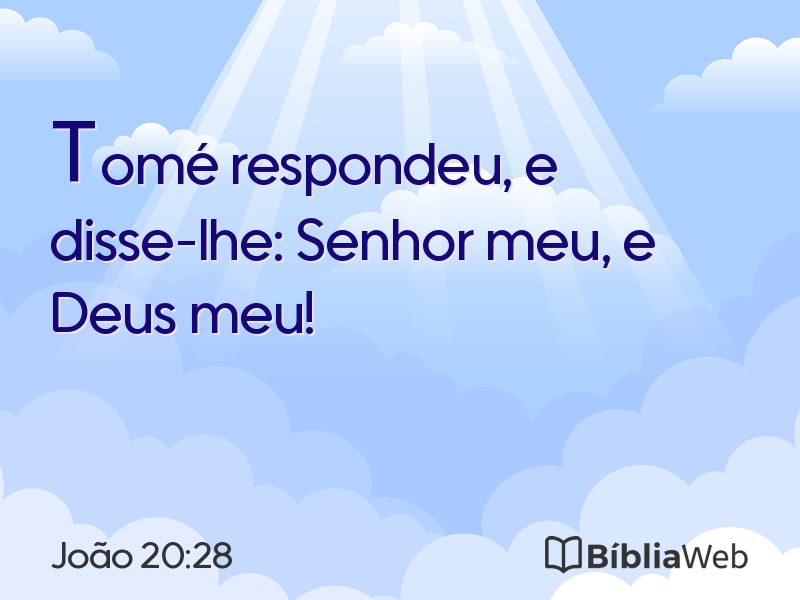 João 20:28 em imagem para compartilhar