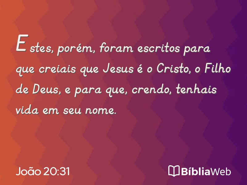João 20:31 em imagem para compartilhar