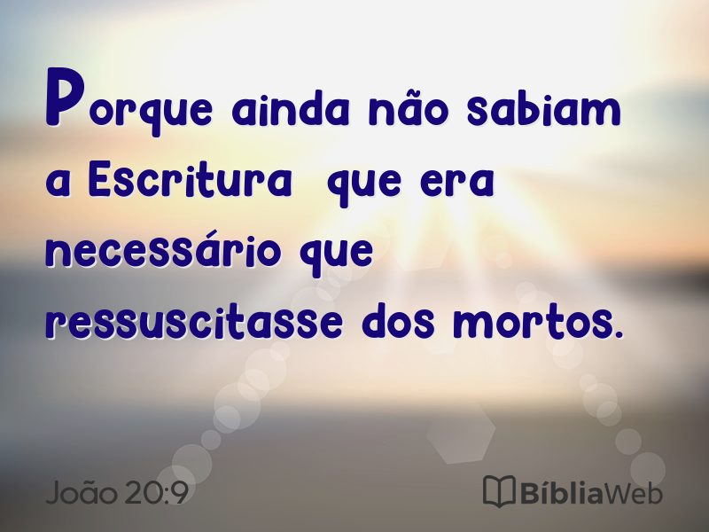 João 20:9 em imagem para compartilhar