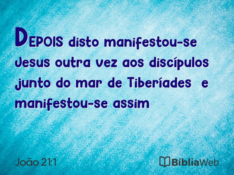 João 21:1 em imagem para compartilhar
