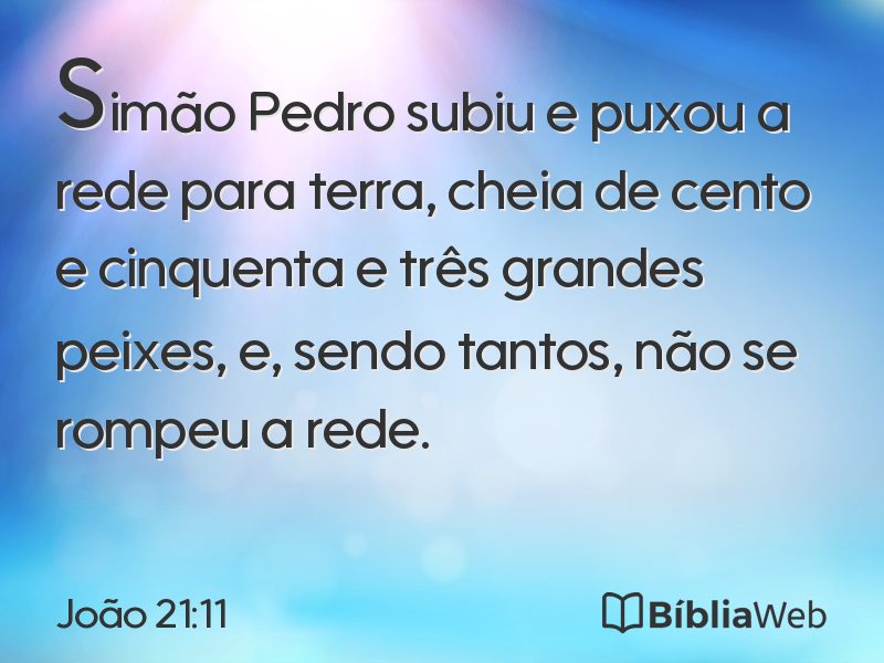 João 21:11 em imagem para compartilhar